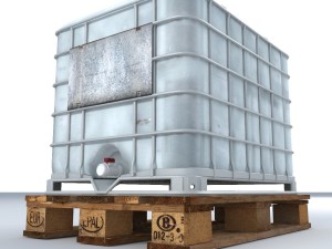 liquid plastic tank on pallet 3Dモデル