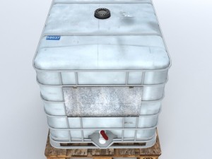 liquid plastic tank on pallet 3Dモデル