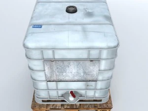 liquid plastic tank on pallet 3D Model