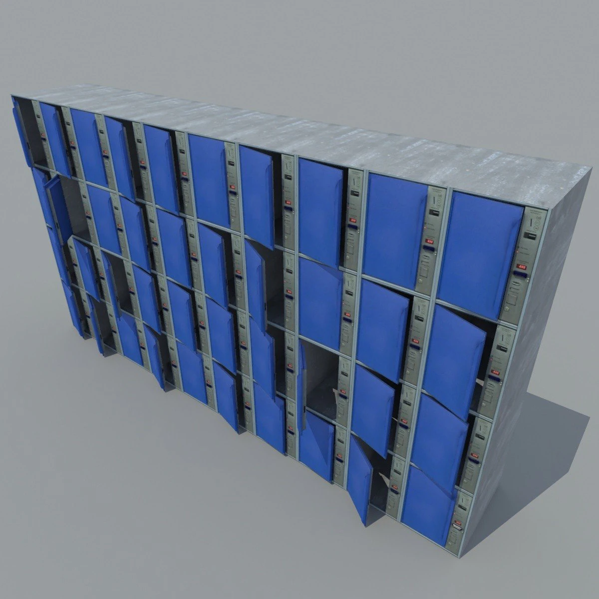 금속 저장 3D 모델 .c4d .max .obj .3ds .fbx .stl .blend 