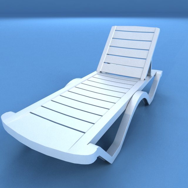 sunbed plastic 3D 모델 .c4d .max .obj .3ds .fbx .stl .blend 