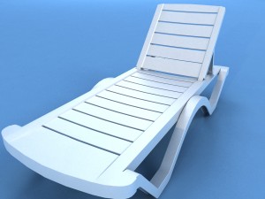 sunbed plastic Modèle 3D