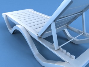 sunbed plastic 3D 모델