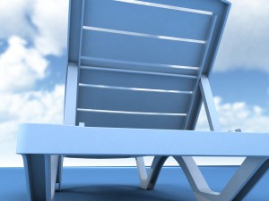 sunbed plastic 3D 모델