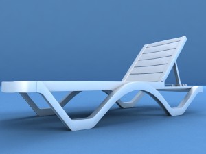sunbed plastic 3D 모델