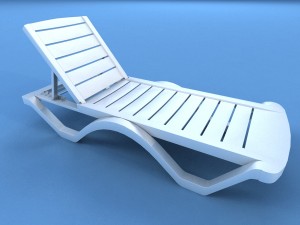 sunbed plastic 3D 모델