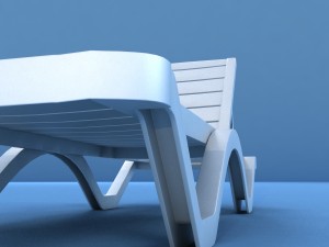 sunbed plastic 3D 모델