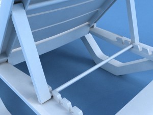 sunbed plastic 3D 모델