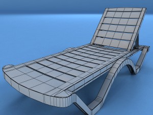 sunbed plastic 3D 모델