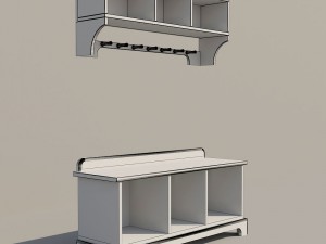 dresser in a hall 3D 模型