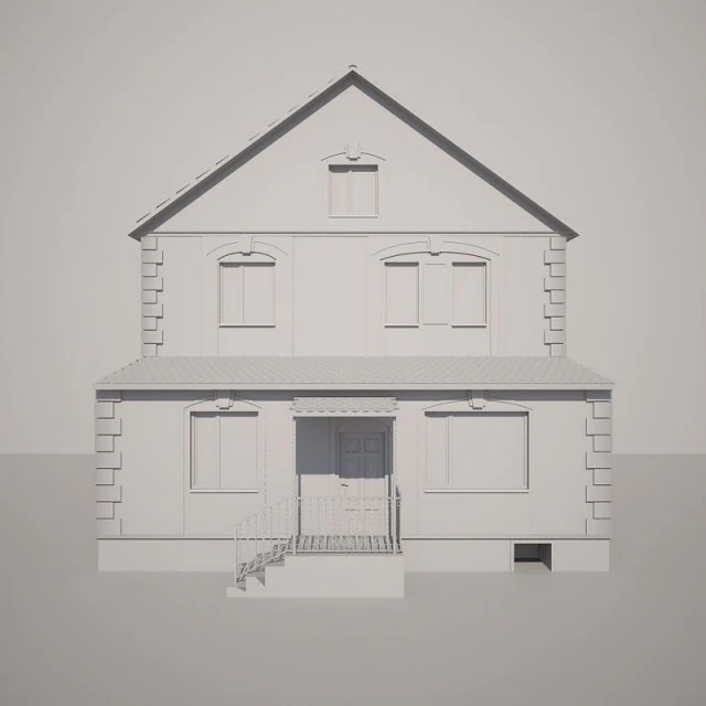 дом 3D Модель .c4d .max .obj .3ds .fbx .stl .blend 