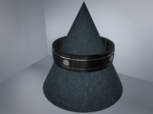 carbon fiber ring with diamonds 3D Model
