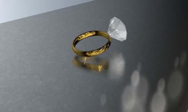 gold diamond ring Modello 3D .c4d .max .obj .3ds .fbx .stl .blend