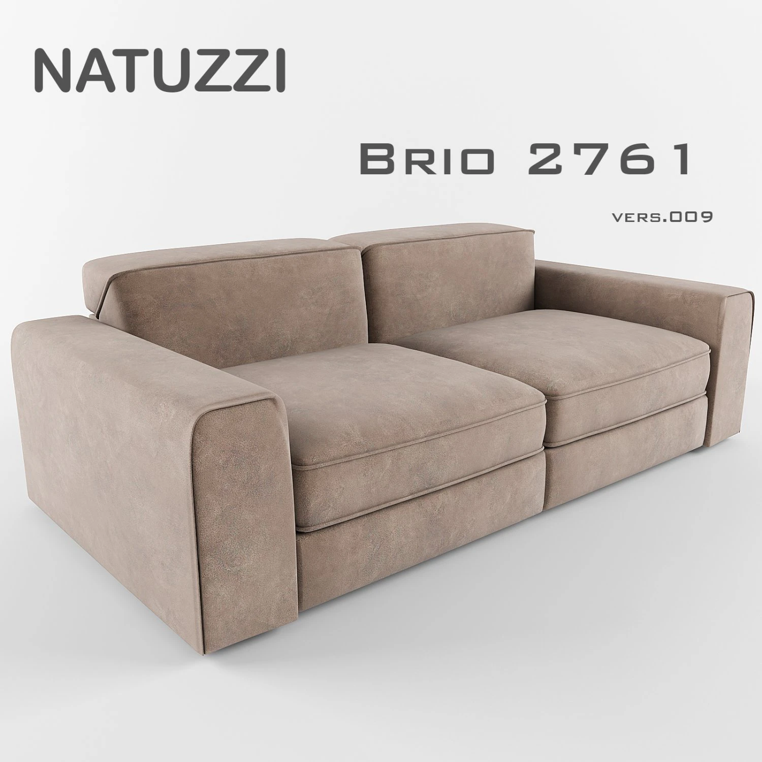 natuzzi brio 2761 - 009 3D Model .c4d .max .obj .3ds .fbx .stl .blend