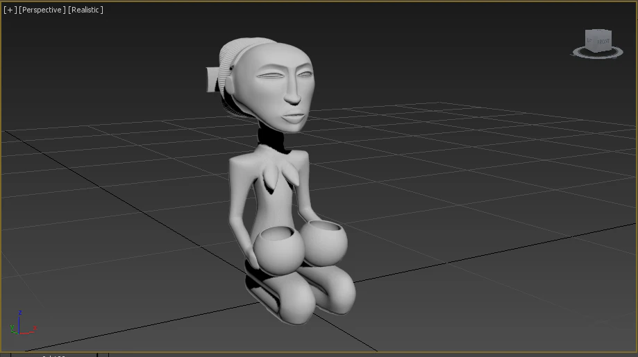 women statue 3D Print Model .c4d .max .obj .3ds .fbx .stl .blend