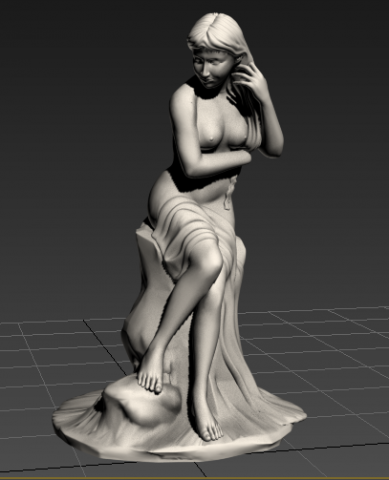 women statue 3Dプリントモデル .c4d .max .obj .3ds .fbx .stl .blend 
