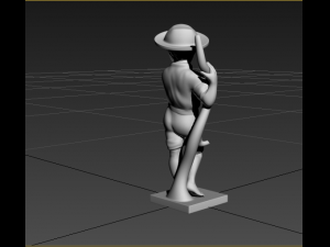 little boy statue 3D Print Model