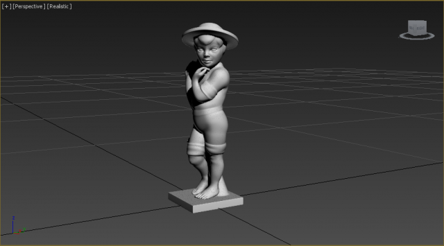 Download little boy statue 3D Model