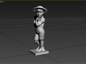little boy statue 3D Print Model