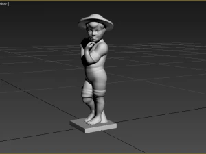 little boy statue 3D Print Model