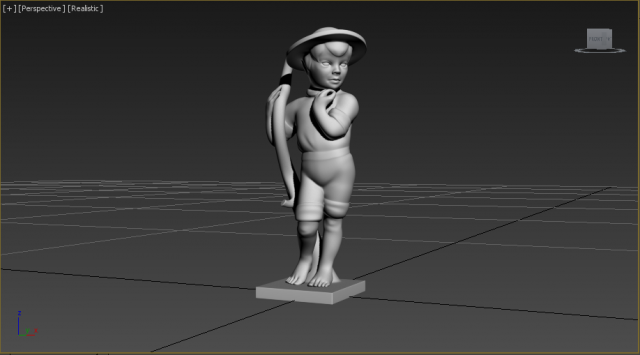 little boy statue 3D Print Model .c4d .max .obj .3ds .fbx .lwo .lw .lws