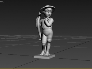little boy statue 3D Print Model
