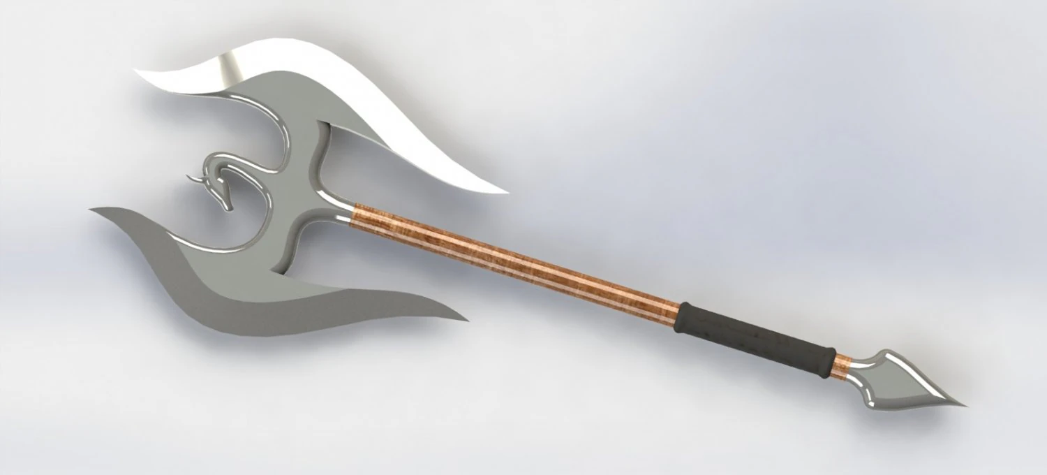 double ax 3D Model .c4d .max .obj .3ds .fbx .stl .blend 