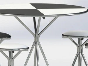 chairs with table 3D Model