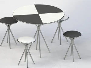 chairs with table 3D Model