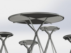 chairs with table 3D Model