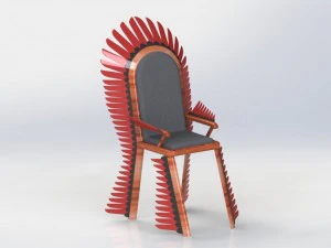 아파치 리더 의자 3D 모델