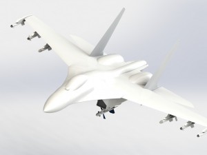 su 27 with rockets r77 r73 and r27 3D Model