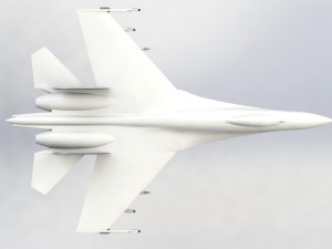 su 27 with rockets r77 r73 and r27 3D Model