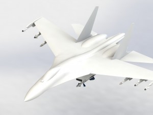 su 27 with rockets r77 r73 and r27 3D Model