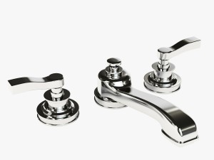 rh asbury lever-handle widespread faucet set 3D मॉडल