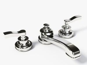 rh asbury lever-handle widespread faucet set Model 3D