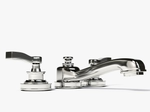 rh asbury lever-handle widespread faucet set Model 3D