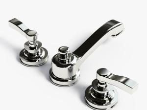 rh asbury lever-handle widespread faucet set Model 3D