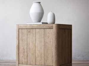 rh martens 24in closed nightstand 3D Model
