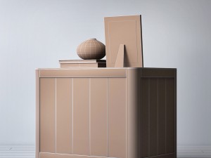 martens 30in closed nightstand Modello 3D