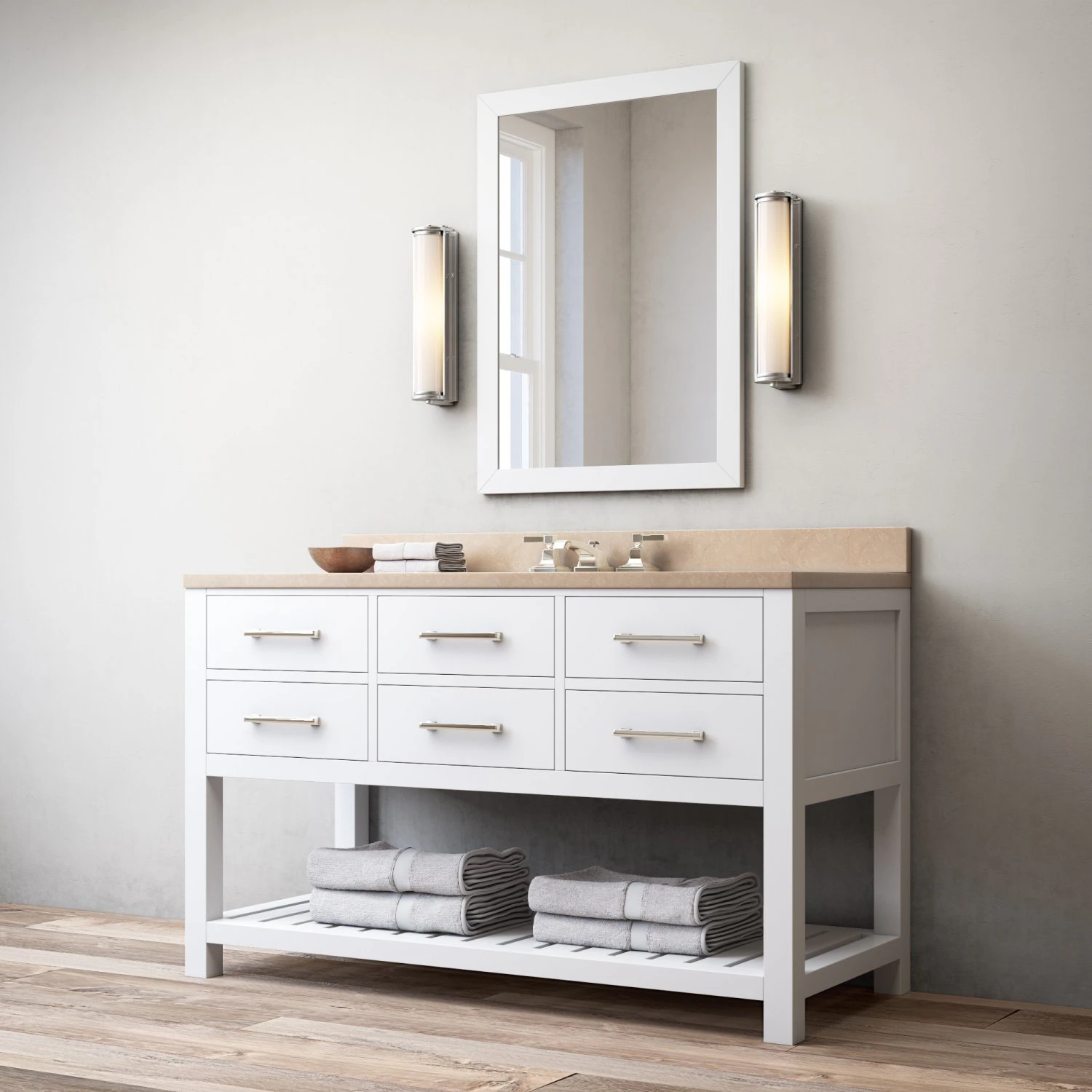 rh hutton single extra-wide washstand 3D Model .c4d .max .obj .3ds .fbx .stl .blend 