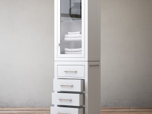 hutton glass door bath cabinet 3D Модель