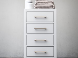 hutton four-drawer base Modelo 3D