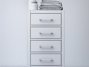 hutton four-drawer base Modelo 3D