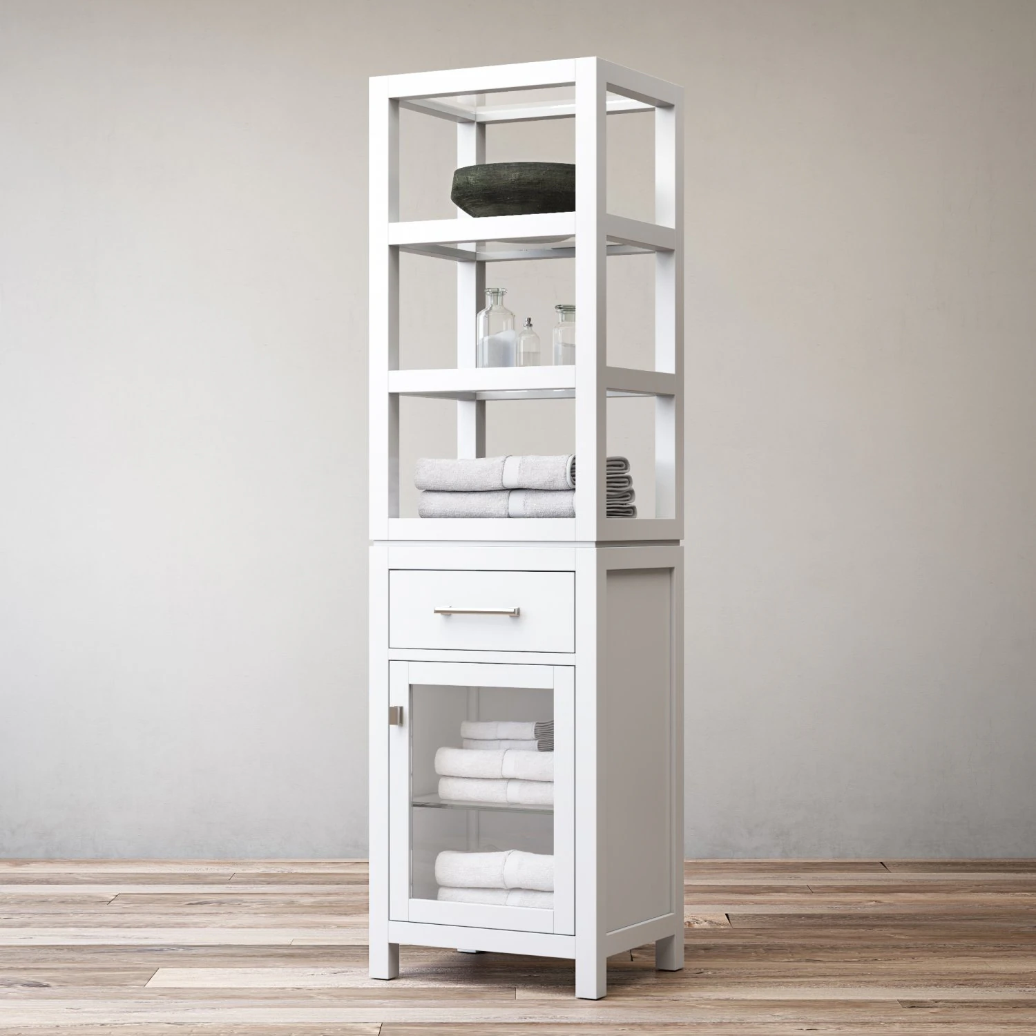 hutton open shelf bath cabinet 3D Model .c4d .max .obj .3ds .fbx .stl .blend 