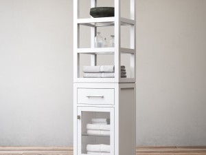 hutton open shelf bath cabinet 3D Model