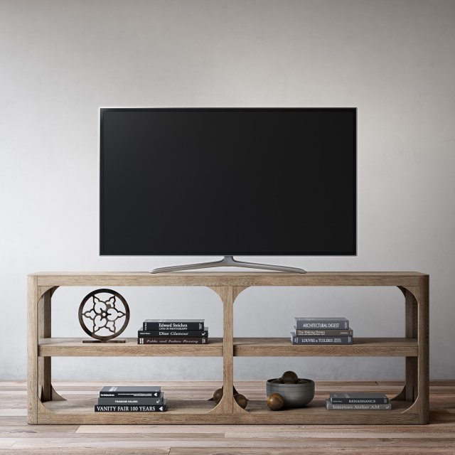 martens 81in media console 3D Model .c4d .max .obj .3ds .fbx .stl .blend 