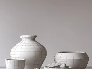 decor pot collection 3D Model