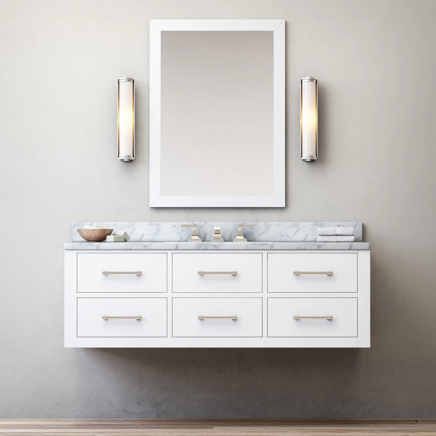 hutton single extra-wide floating vanity 3D Model .c4d .max .obj .3ds .fbx .stl .blend 