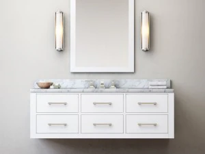 hutton single extra-wide floating vanity 3D Model